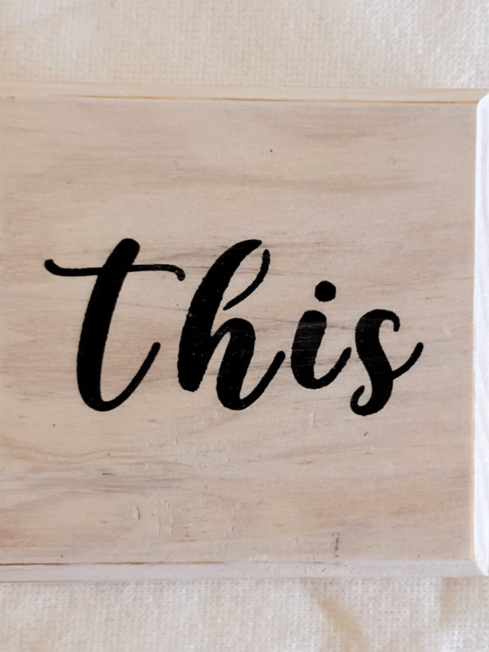 Set of 4 Farmhouse Rustic Wooden Coasters with Holder - 4.5" Bless This Home - Picture 6 of 9